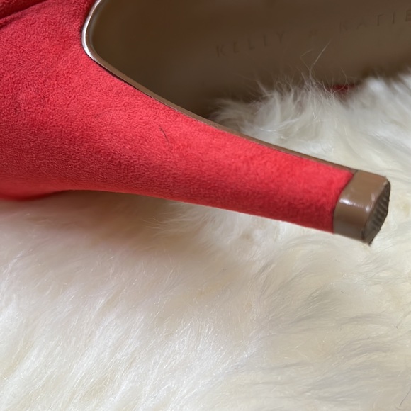 Kelly & Kate Zipper Back Red Cage Heels Sz 7.5 - Picture 15 of 16